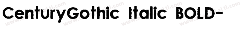CenturyGothic Italic BOLD字体转换